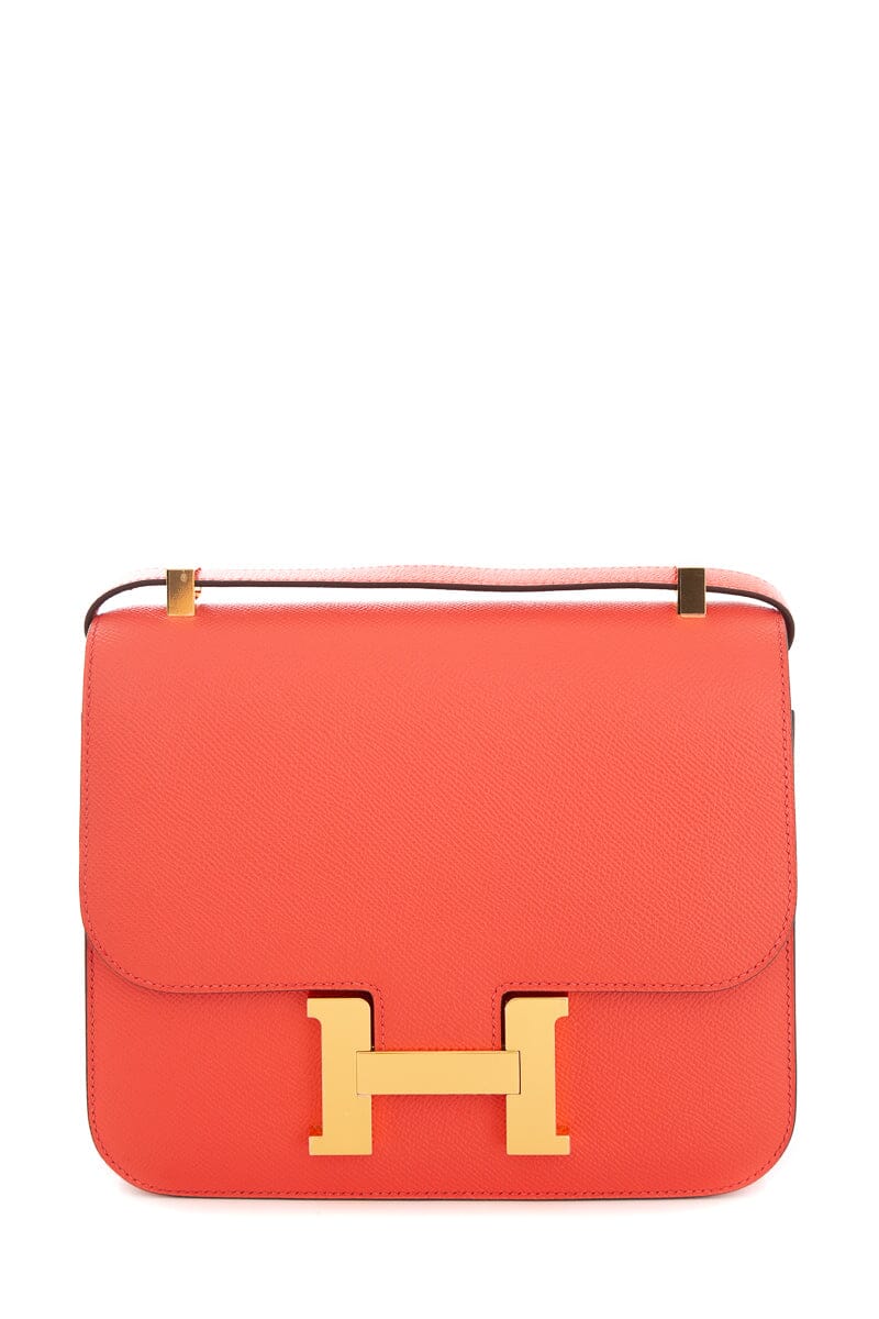 HermÃƒÆ’Ã‚Â¨s Rose Jaipur Epsom Leather 24 cm Constance