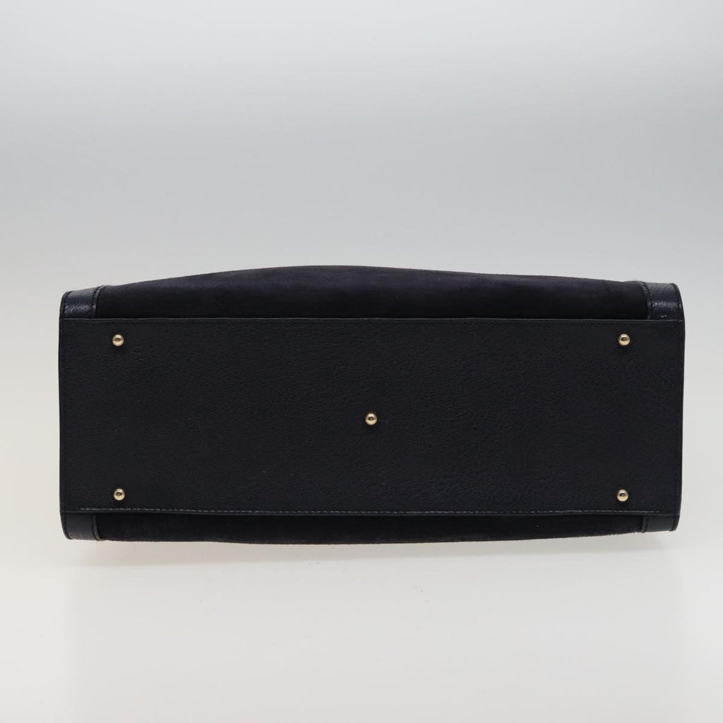 GUCCI Bamboo Tote Bag Suede Navy 002 0260 2615 77479