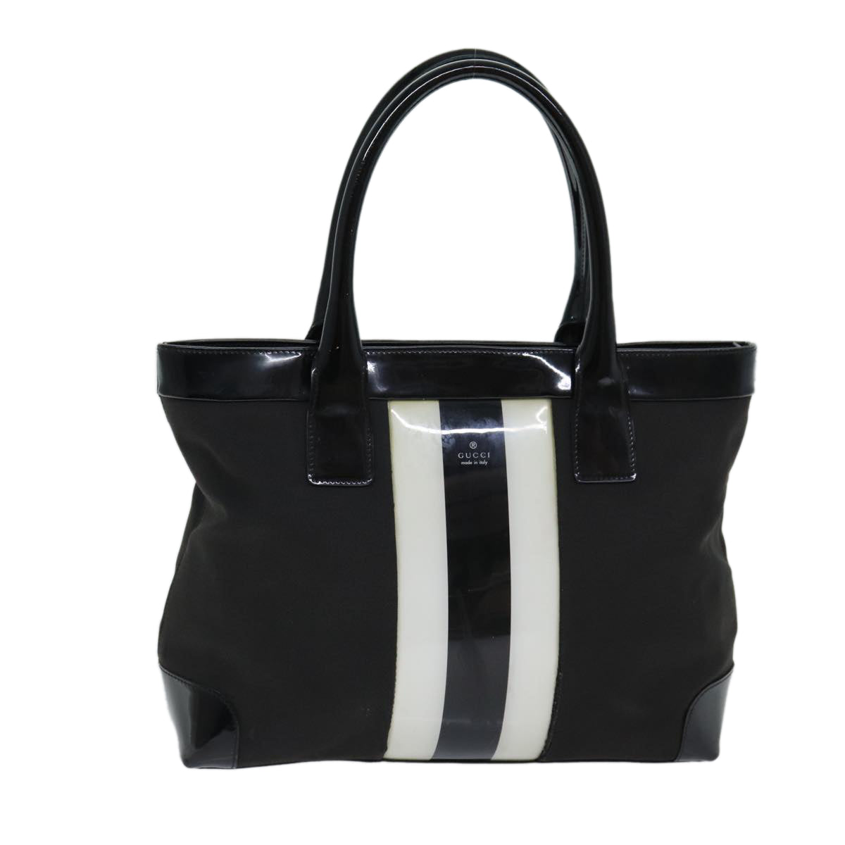 GUCCI Tote Bag Canvas Black 002 1119 77489
