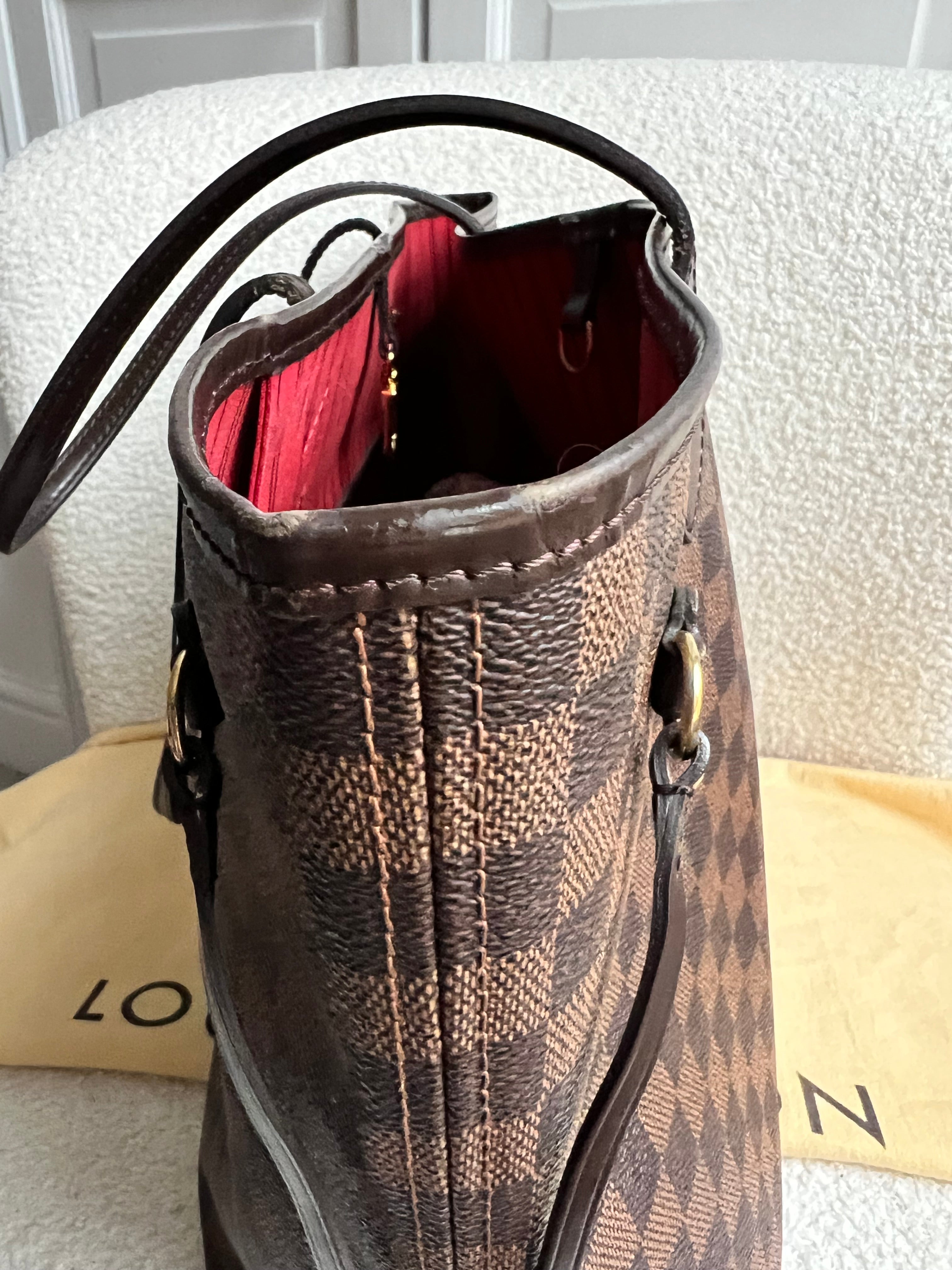 Louis Vuitton Neverfull MM Damier Ebene Cherry Interior (RRP £1,410)
