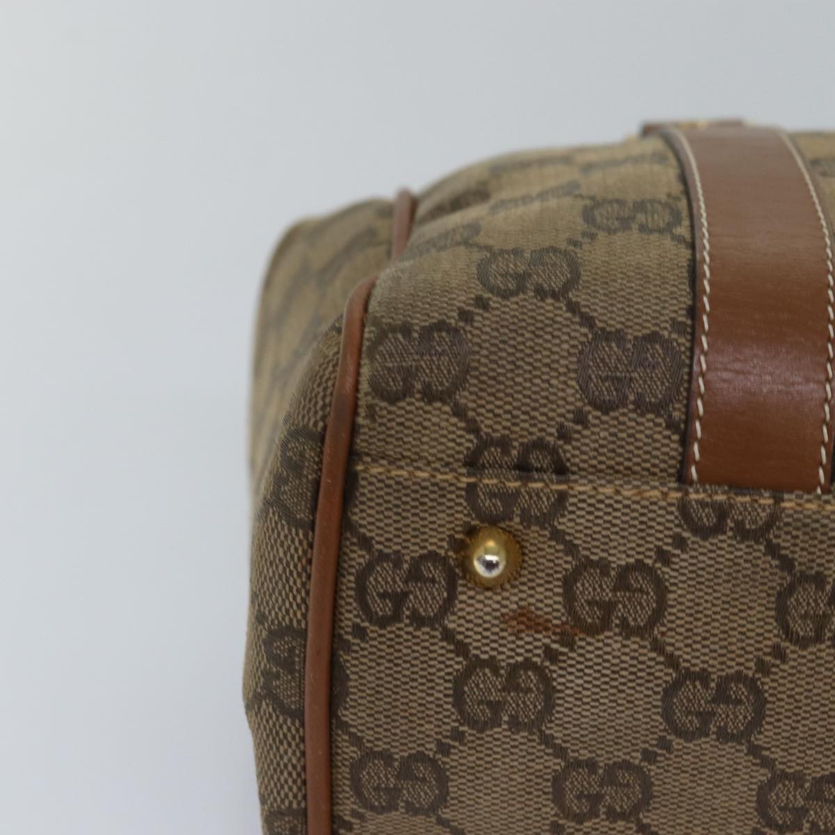 GUCCI GG Canvas Hand Bag Brown 000 101 0140 77490