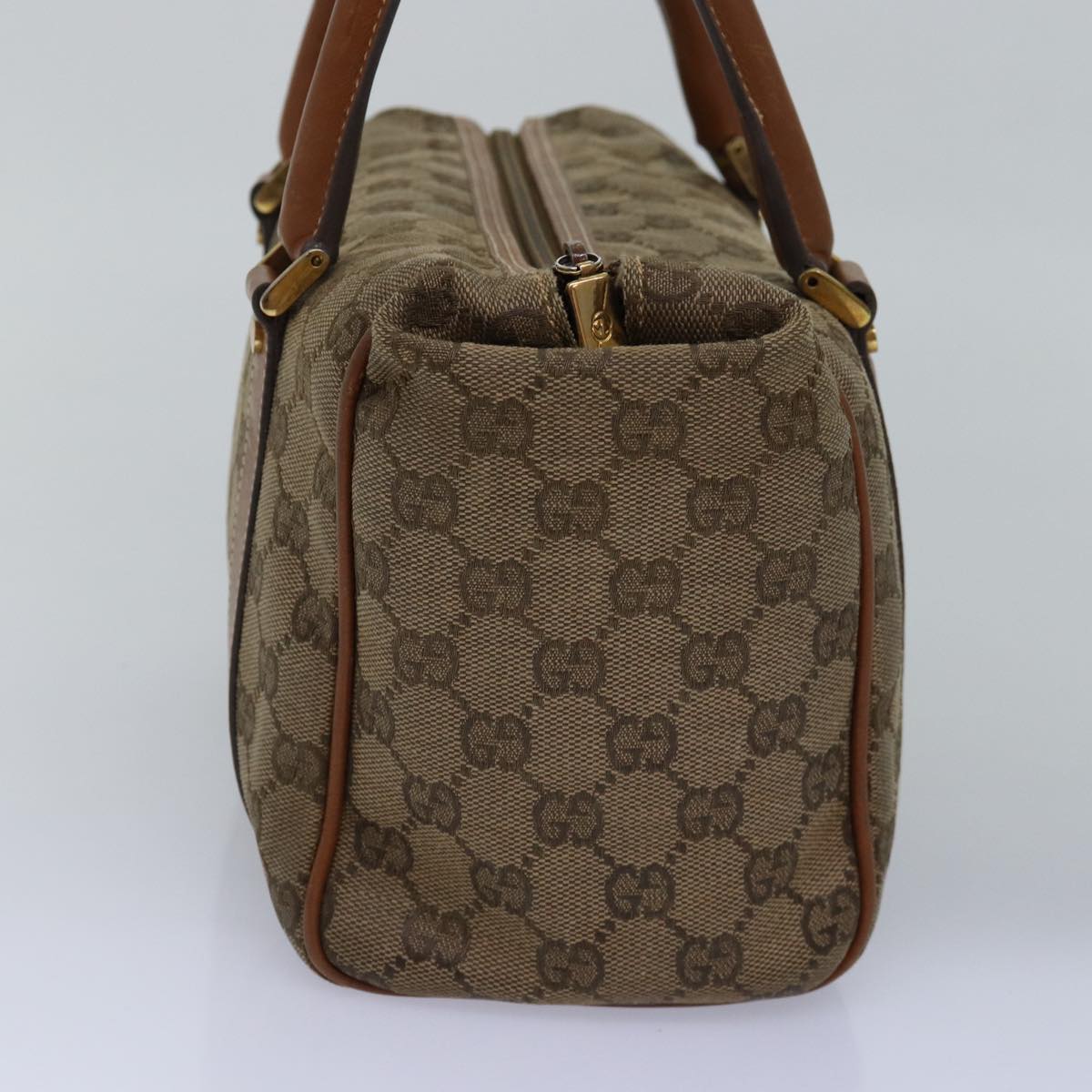 GUCCI GG Canvas Hand Bag Brown 000 101 0140 77490
