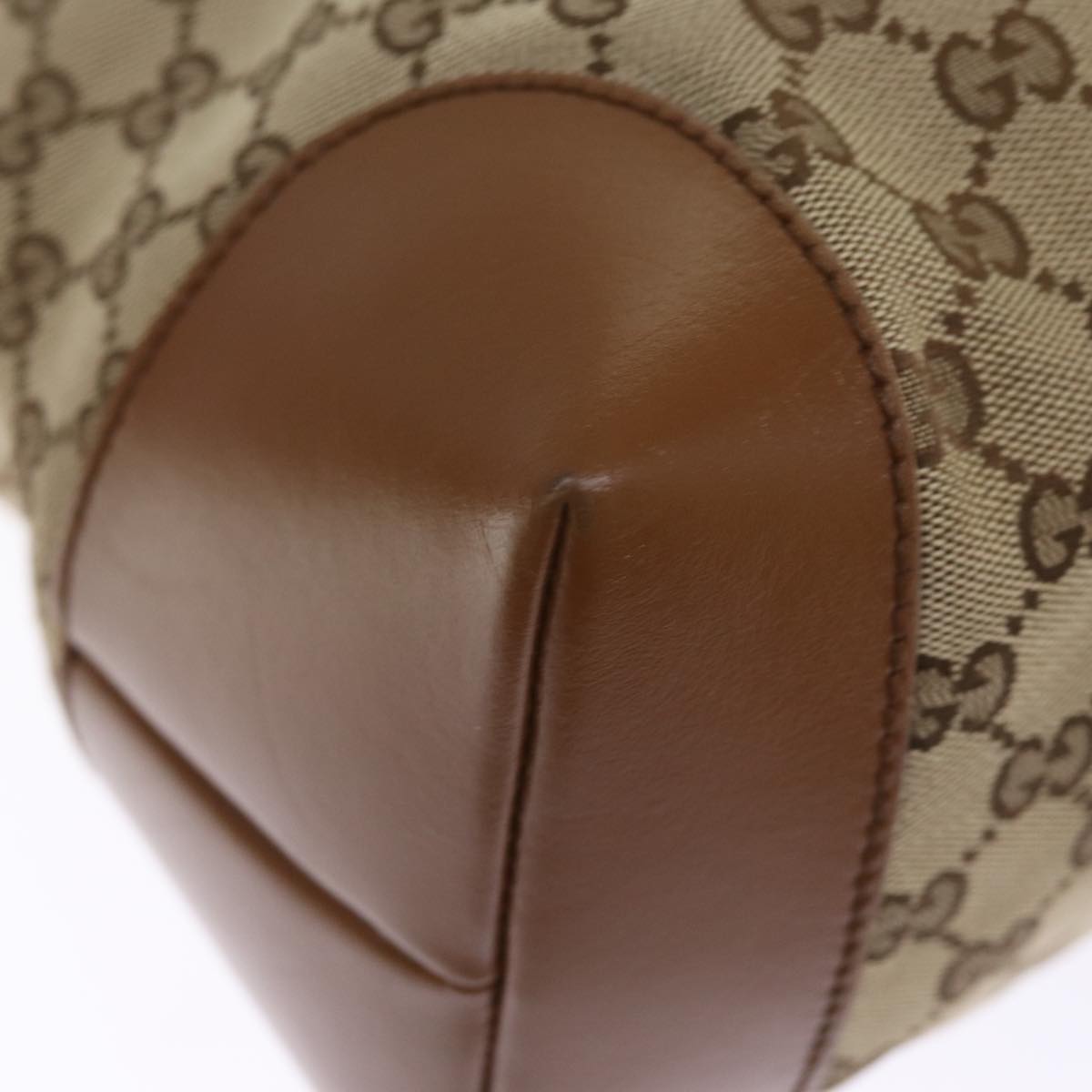 GUCCI GG Canvas Web Sherry Line Tote Bag Beige Red Green 308928 77492