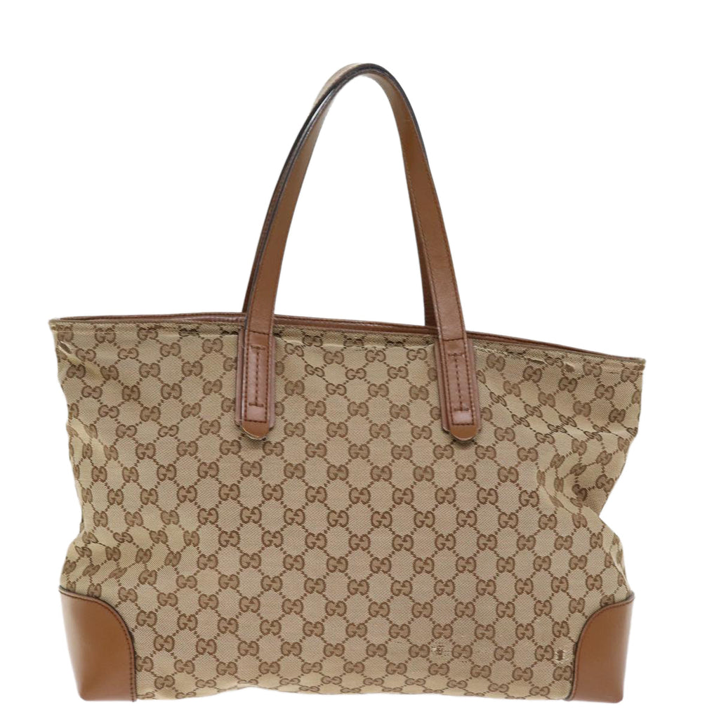 GUCCI GG Canvas Web Sherry Line Tote Bag Beige Red Green 308928 77492