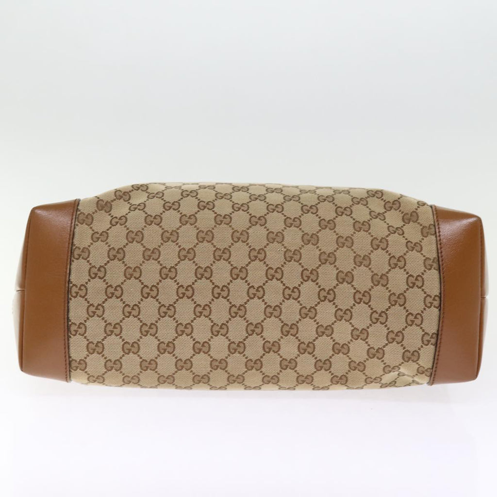 GUCCI GG Canvas Web Sherry Line Tote Bag Beige Red Green 308928 77492