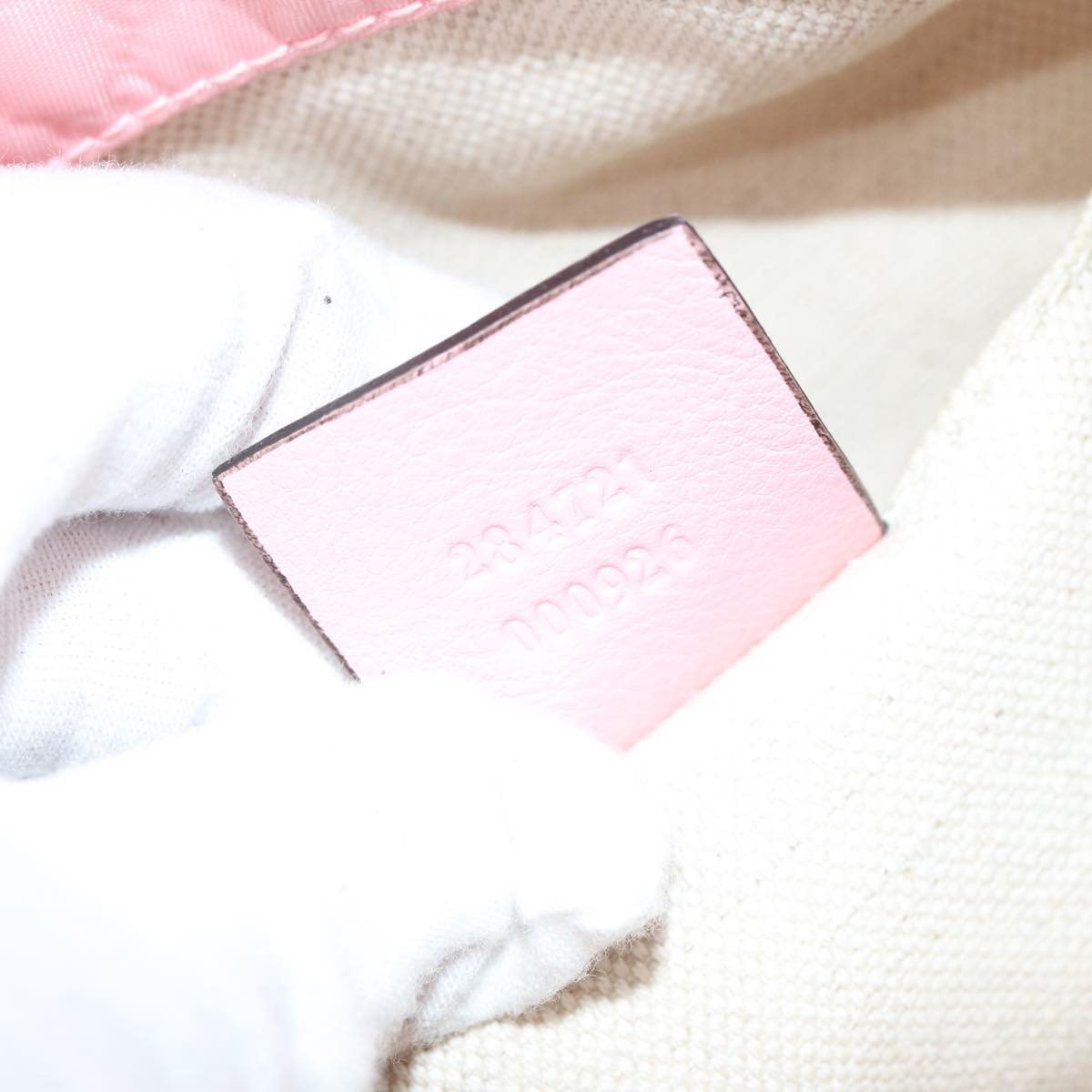GUCCI Micro GG Canvas Tote Bag Pink 284721 77493