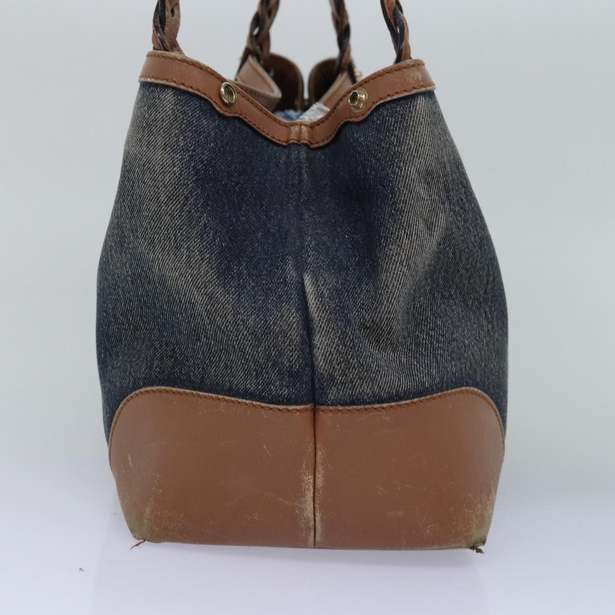 GUCCI Tote Bag Canvas Denim Blue 348715 525040 77495