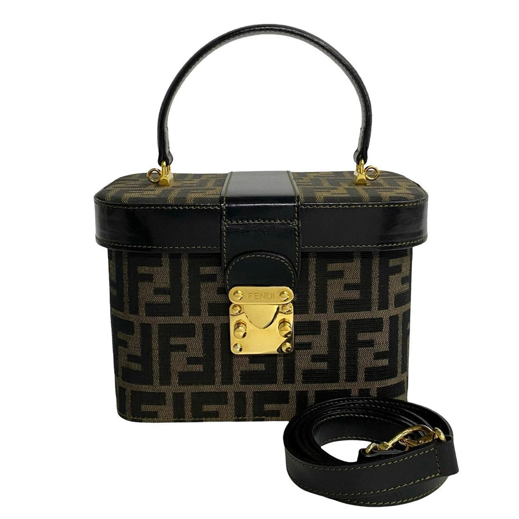 FENDI Handbag leather Brown
