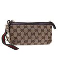 GUCCI GG Canvas Web Sherry Line Pouch Beige Red Green 152507 77633