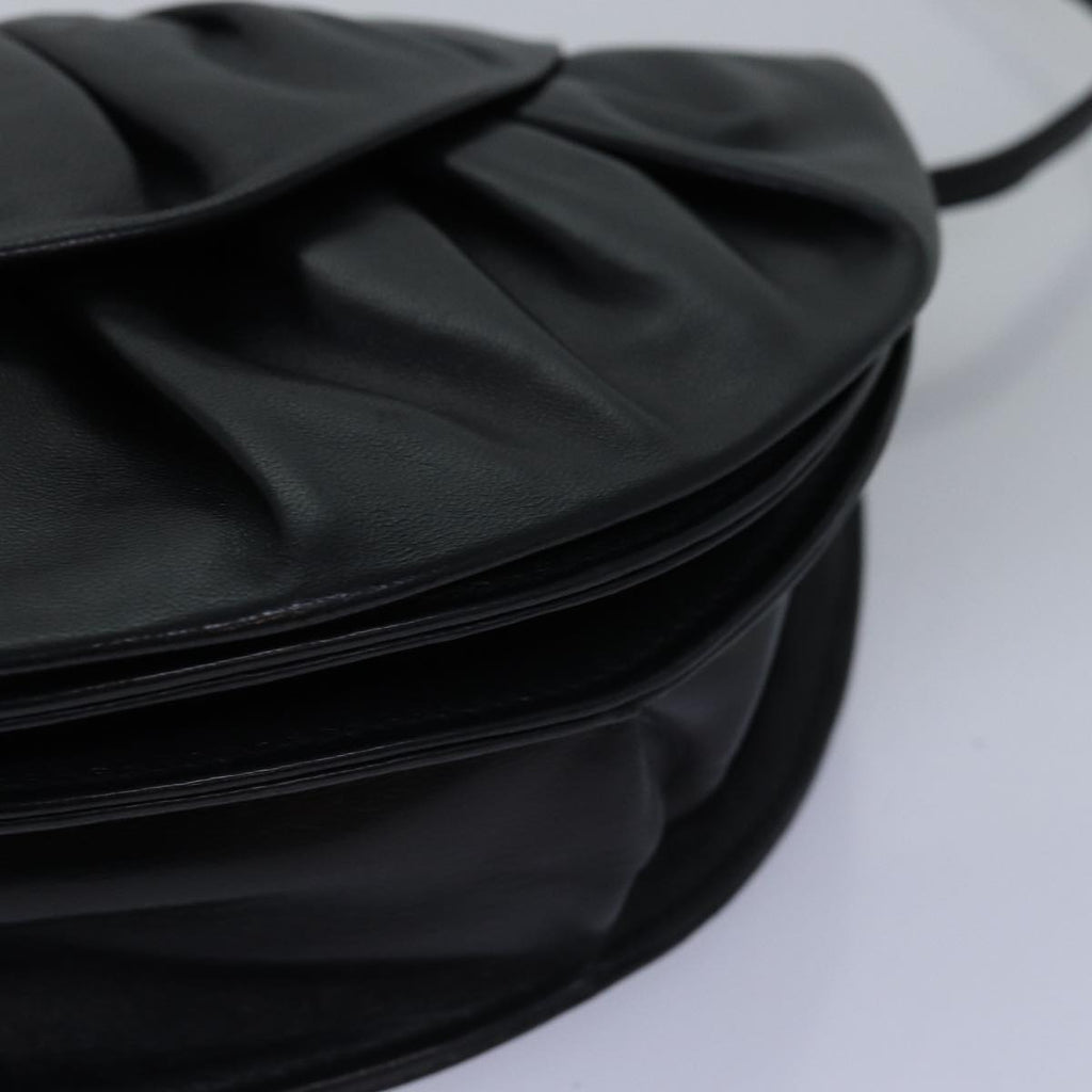 GUCCI Shoulder Bag Leather Black 77658