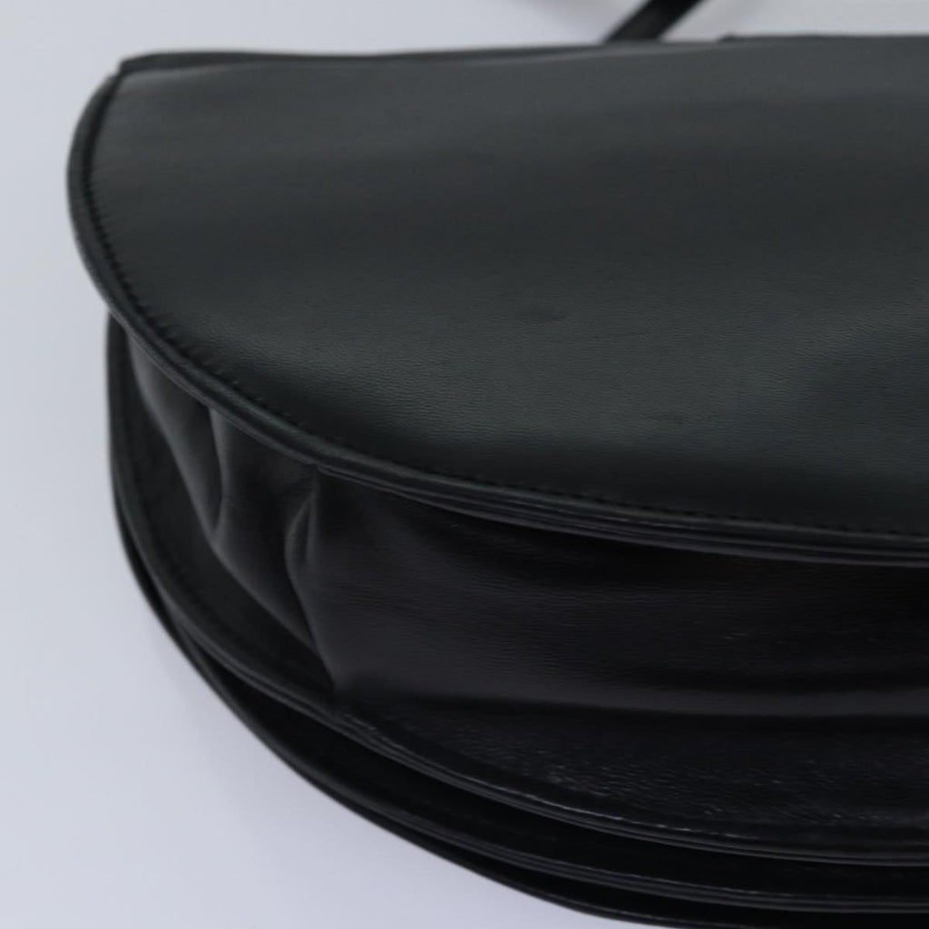 GUCCI Shoulder Bag Leather Black 77658