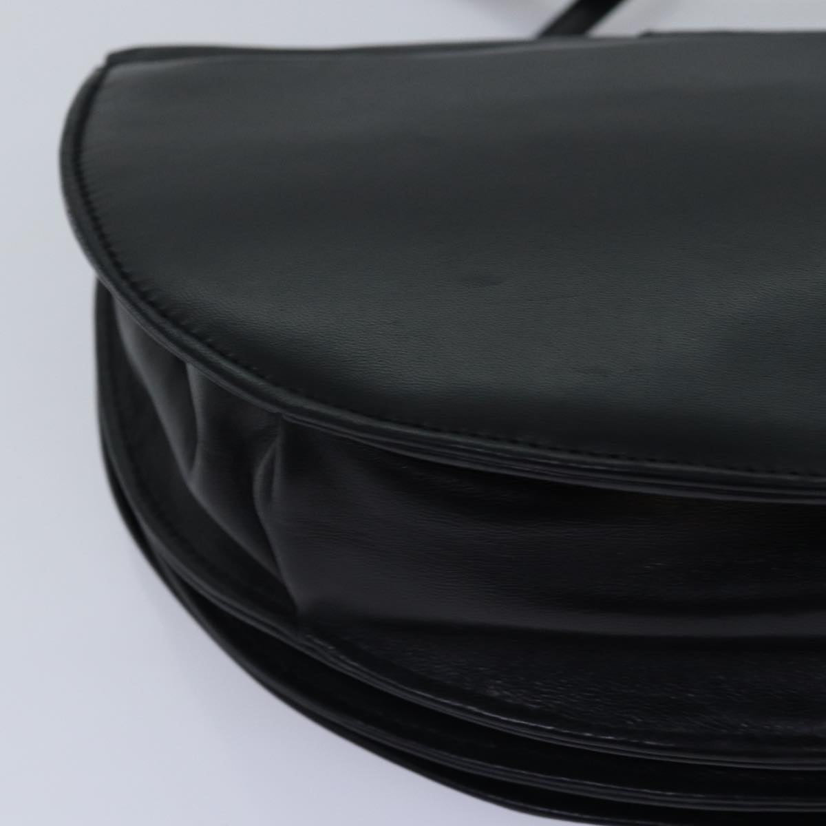 GUCCI Shoulder Bag Leather Black 77658