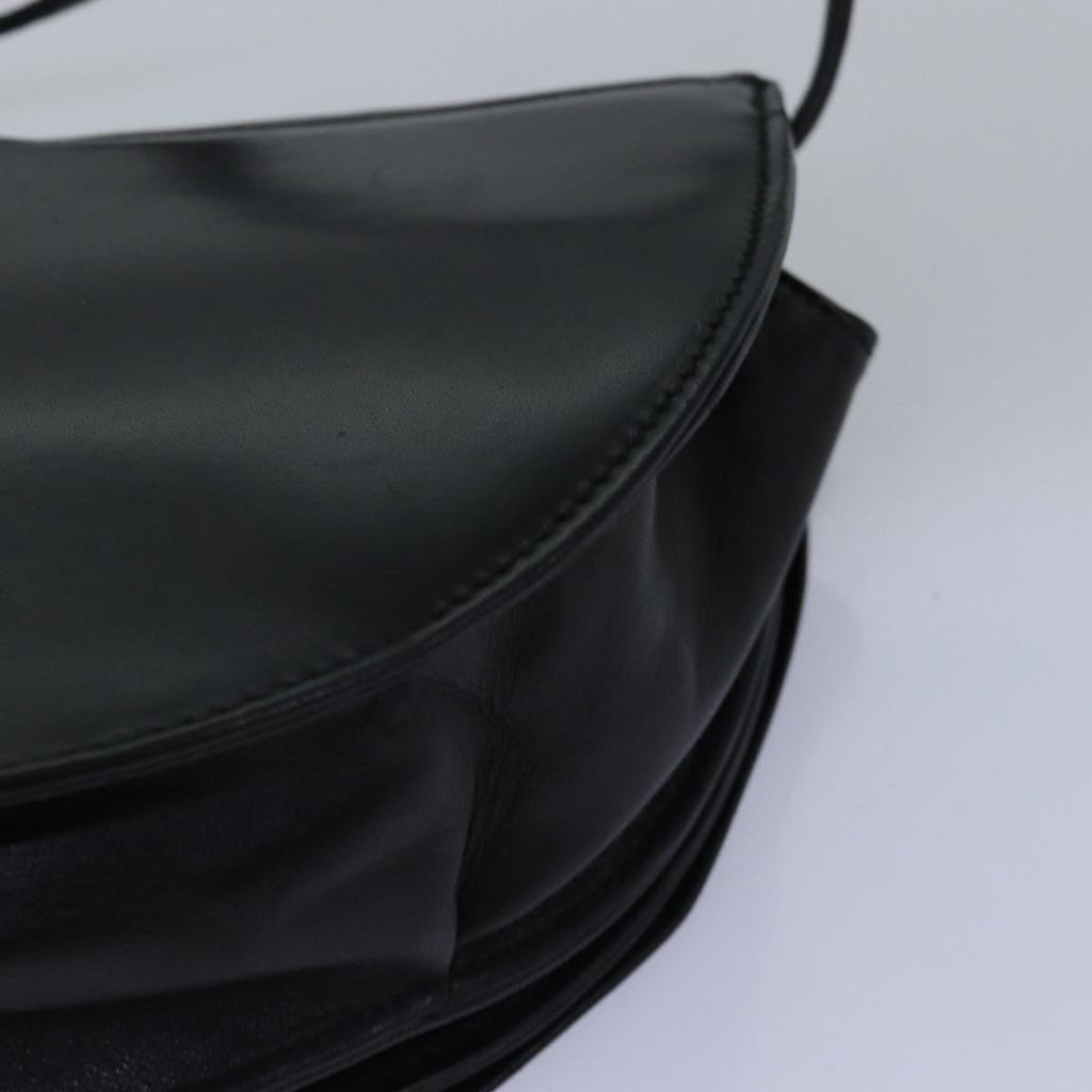 GUCCI Shoulder Bag Leather Black 77658