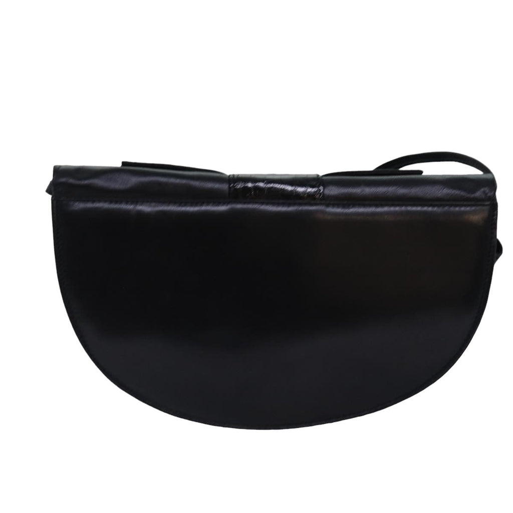 GUCCI Shoulder Bag Leather Black 77658