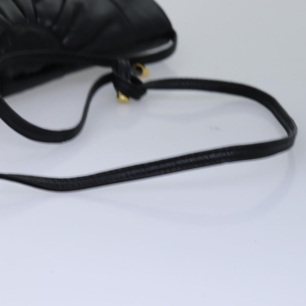 GUCCI Shoulder Bag Leather Black 77658