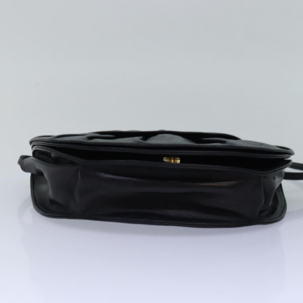 GUCCI Shoulder Bag Leather Black 77658
