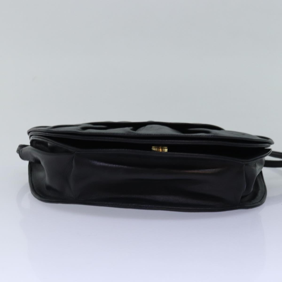 GUCCI Shoulder Bag Leather Black 77658