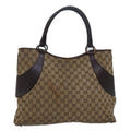 GUCCI GG Canvas Tote Bag Beige 113016 77660