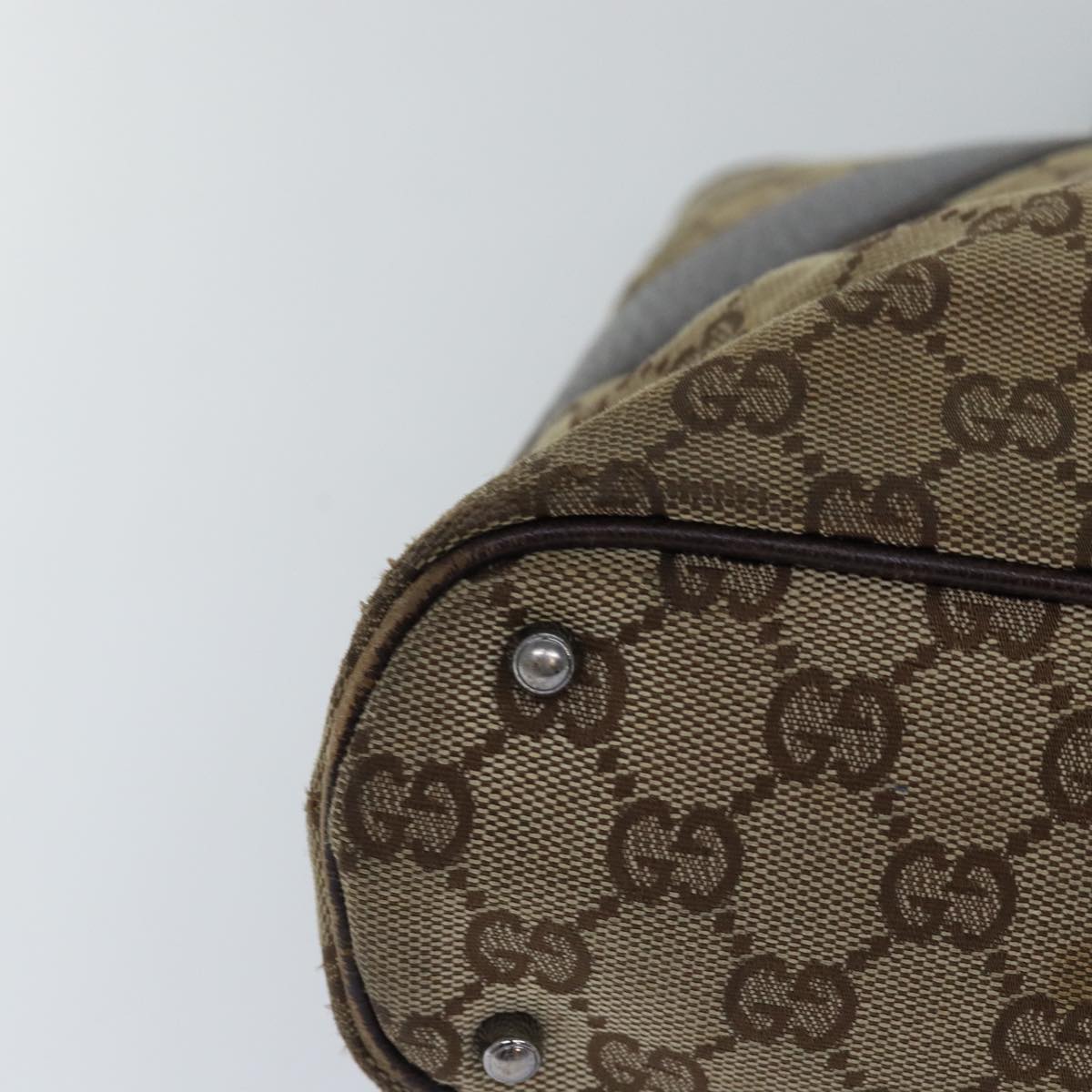 GUCCI GG Canvas Tote Bag Beige 113016 77660