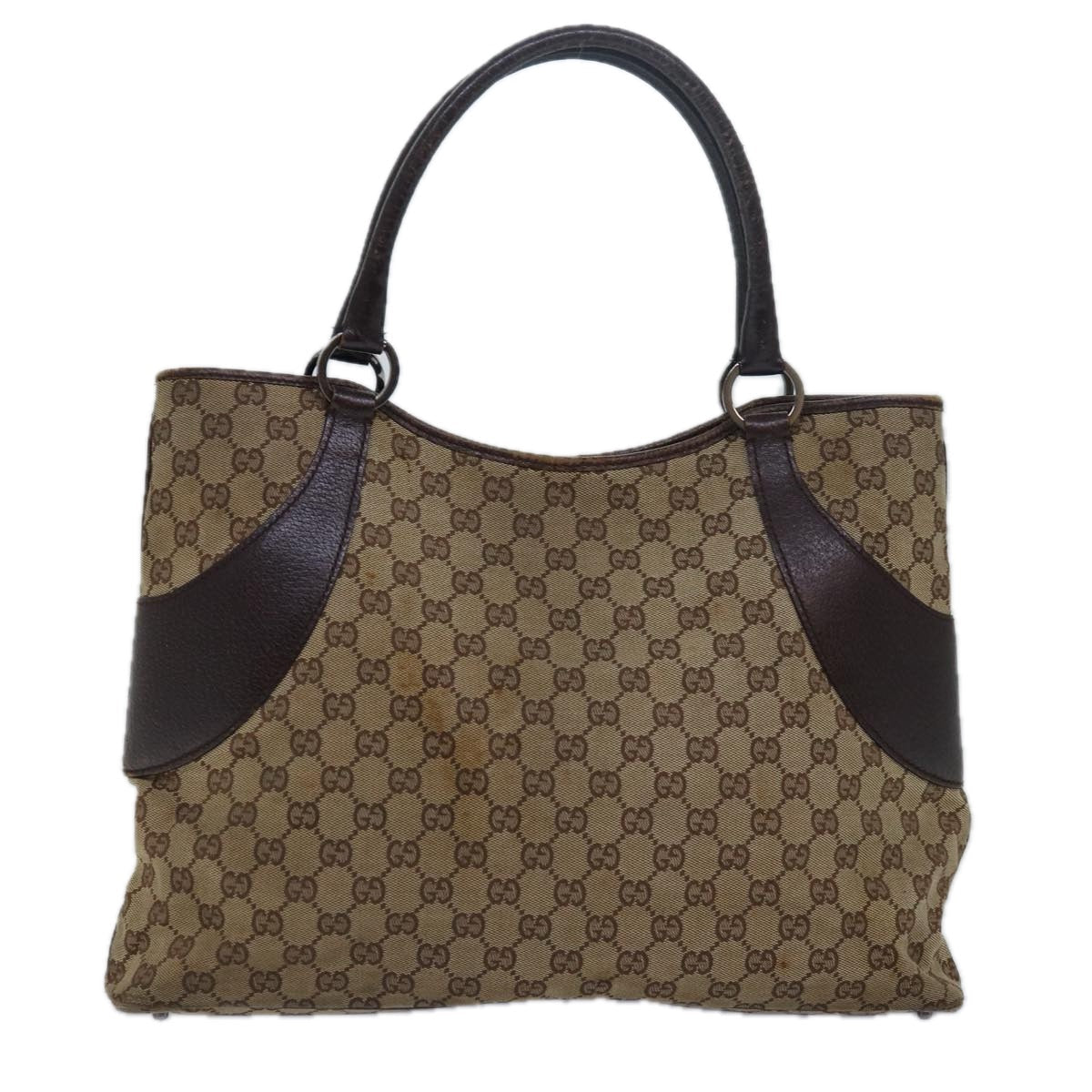 GUCCI GG Canvas Tote Bag Beige 113016 77660