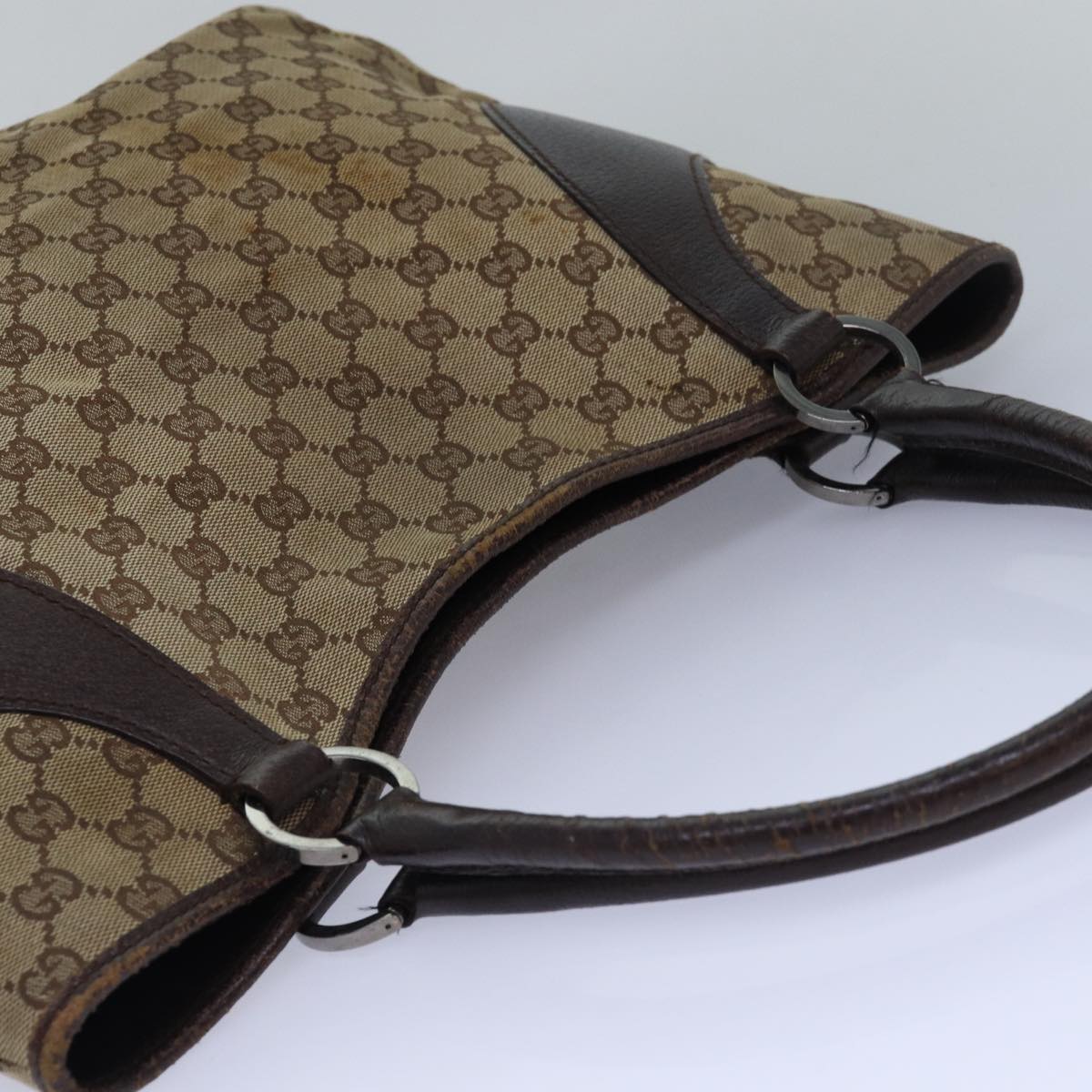 GUCCI GG Canvas Tote Bag Beige 113016 77660
