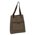 GUCCI GG Supreme Web Sherry Line Tote Bag PVC Beige Red 39 02 003 77664