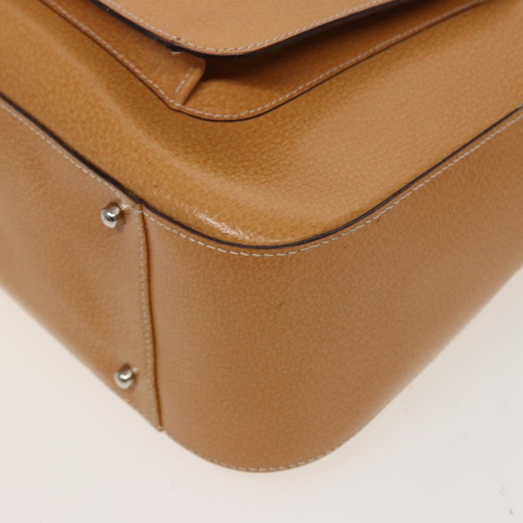 GUCCI Hand Bag Leather 2way Beige 77667