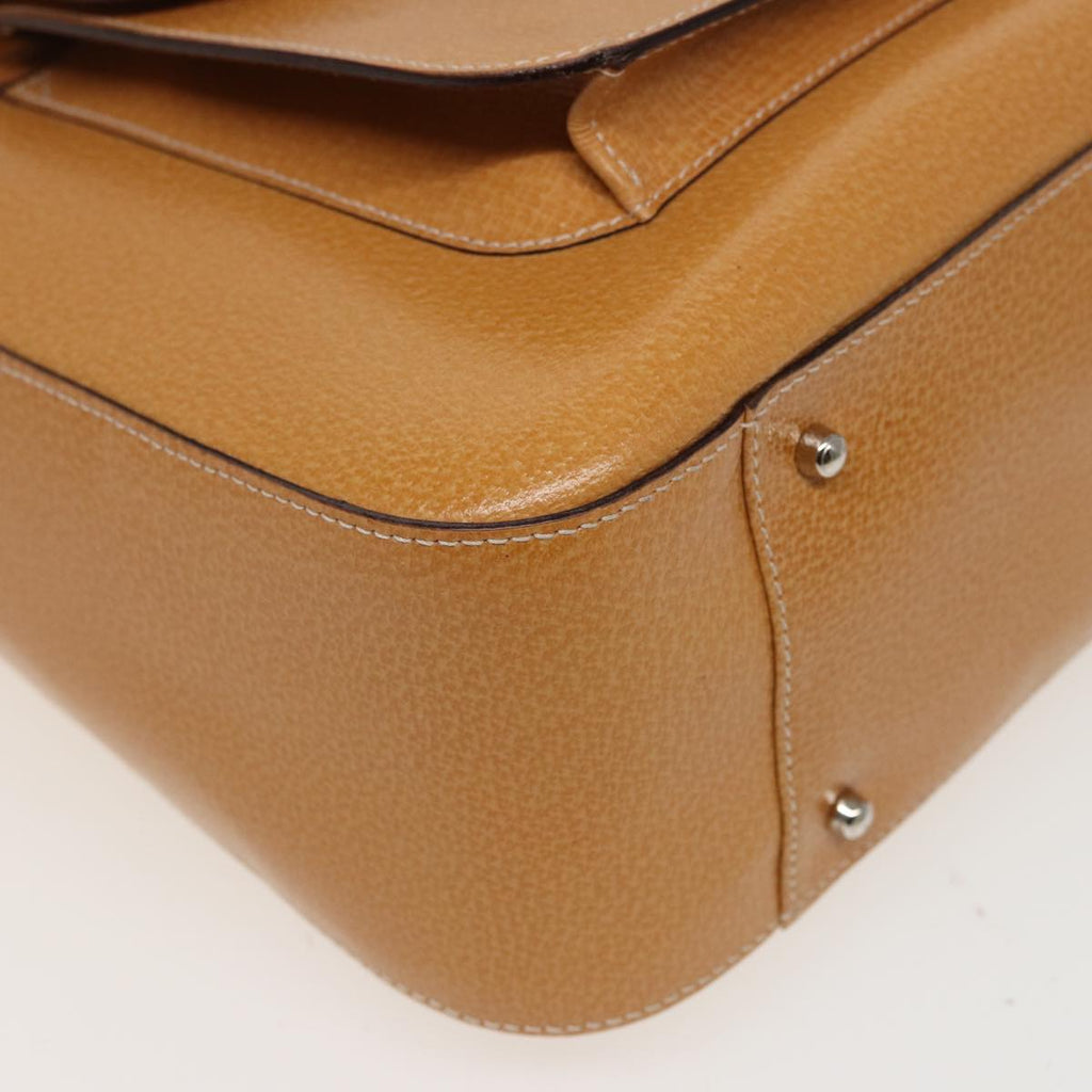 GUCCI Hand Bag Leather 2way Beige 77667