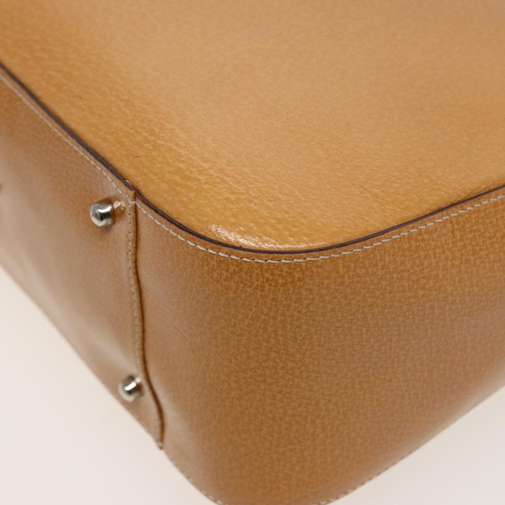 GUCCI Hand Bag Leather 2way Beige 77667