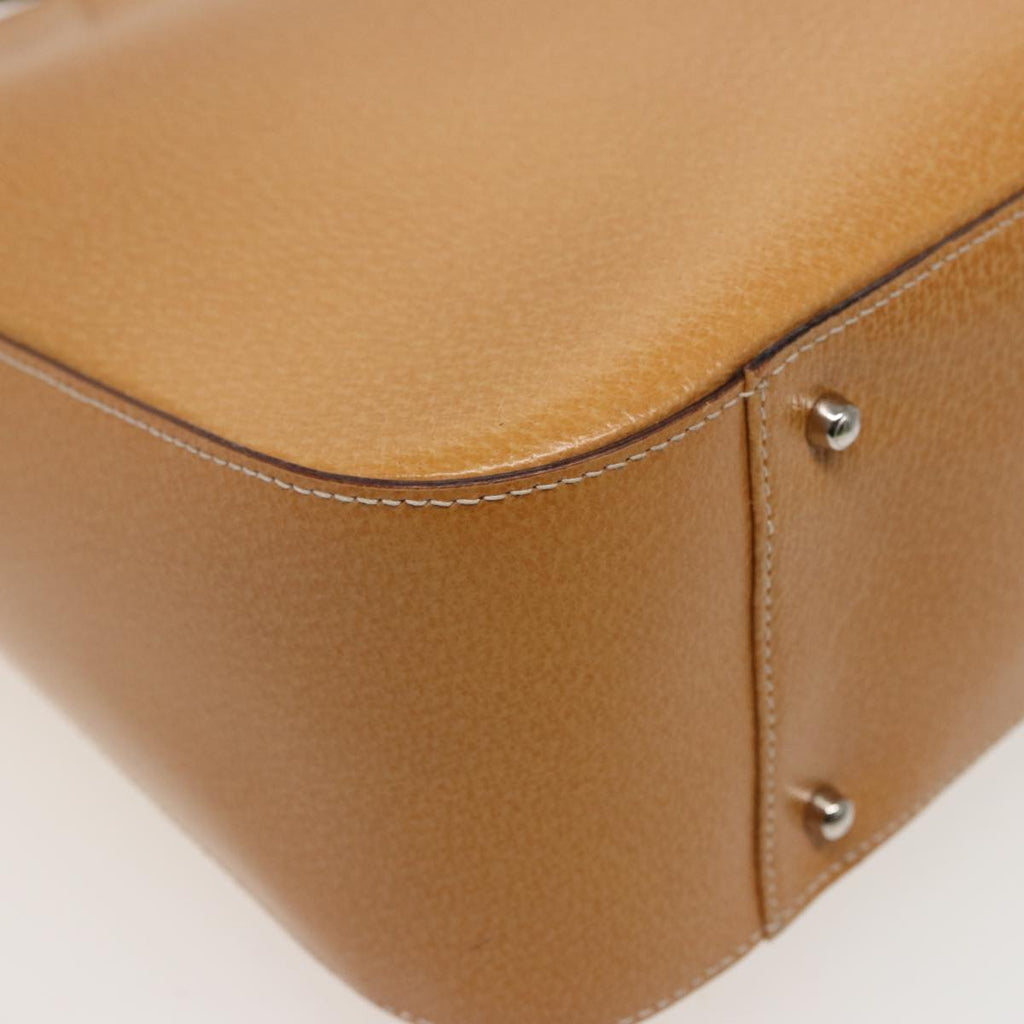 GUCCI Hand Bag Leather 2way Beige 77667
