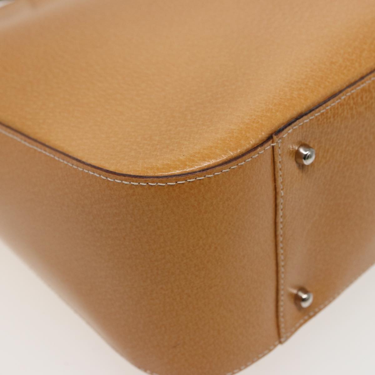 GUCCI Hand Bag Leather 2way Beige 77667