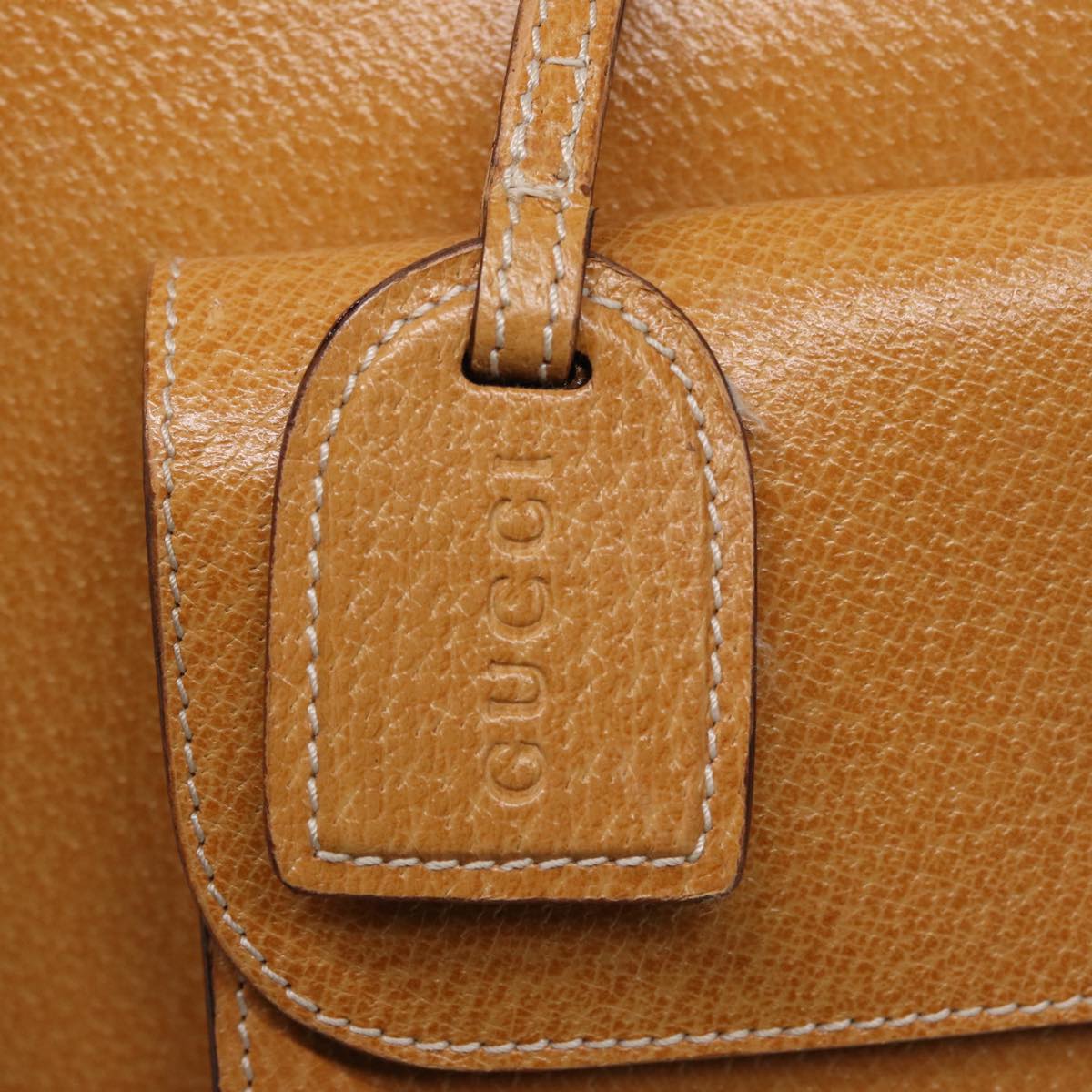 GUCCI Hand Bag Leather 2way Beige 77667