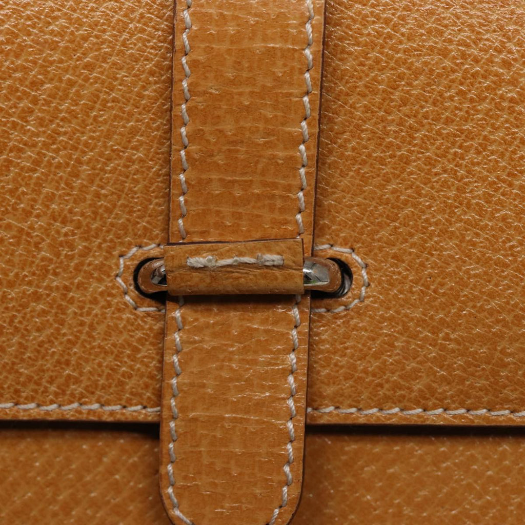 GUCCI Hand Bag Leather 2way Beige 77667