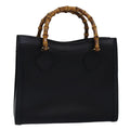 GUCCI Bamboo Hand Bag Leather Black 002 2853 0260 0 77668