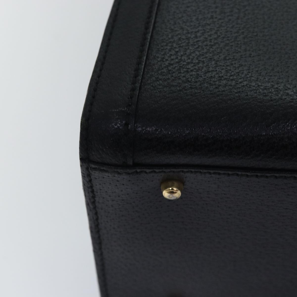 GUCCI Bamboo Hand Bag Leather Black 002 2853 0260 0 77668
