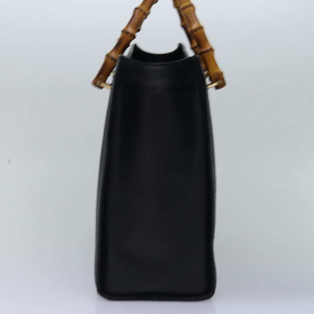 GUCCI Bamboo Hand Bag Leather Black 002 2853 0260 0 77668