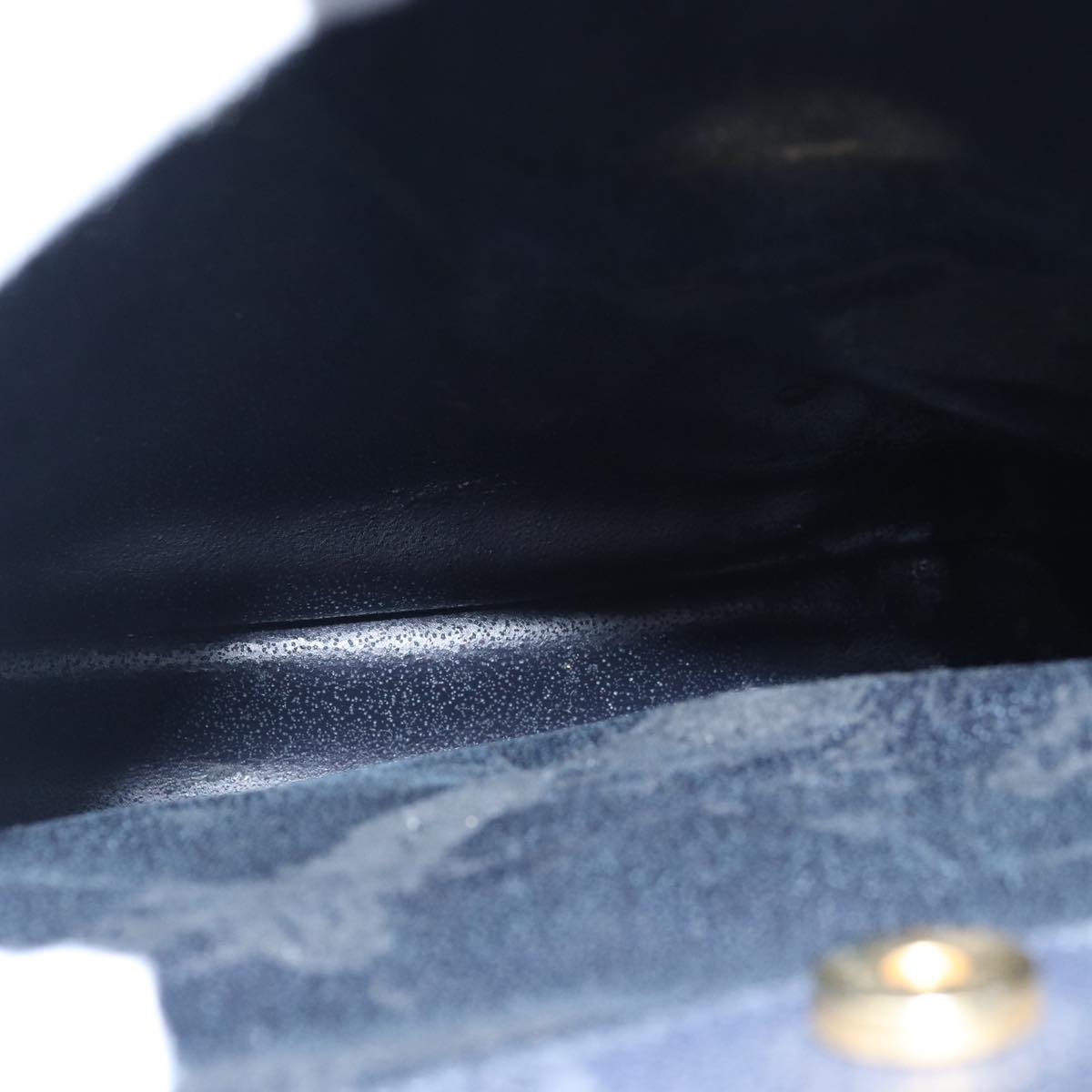 GUCCI Bamboo Hand Bag Suede Navy 77669