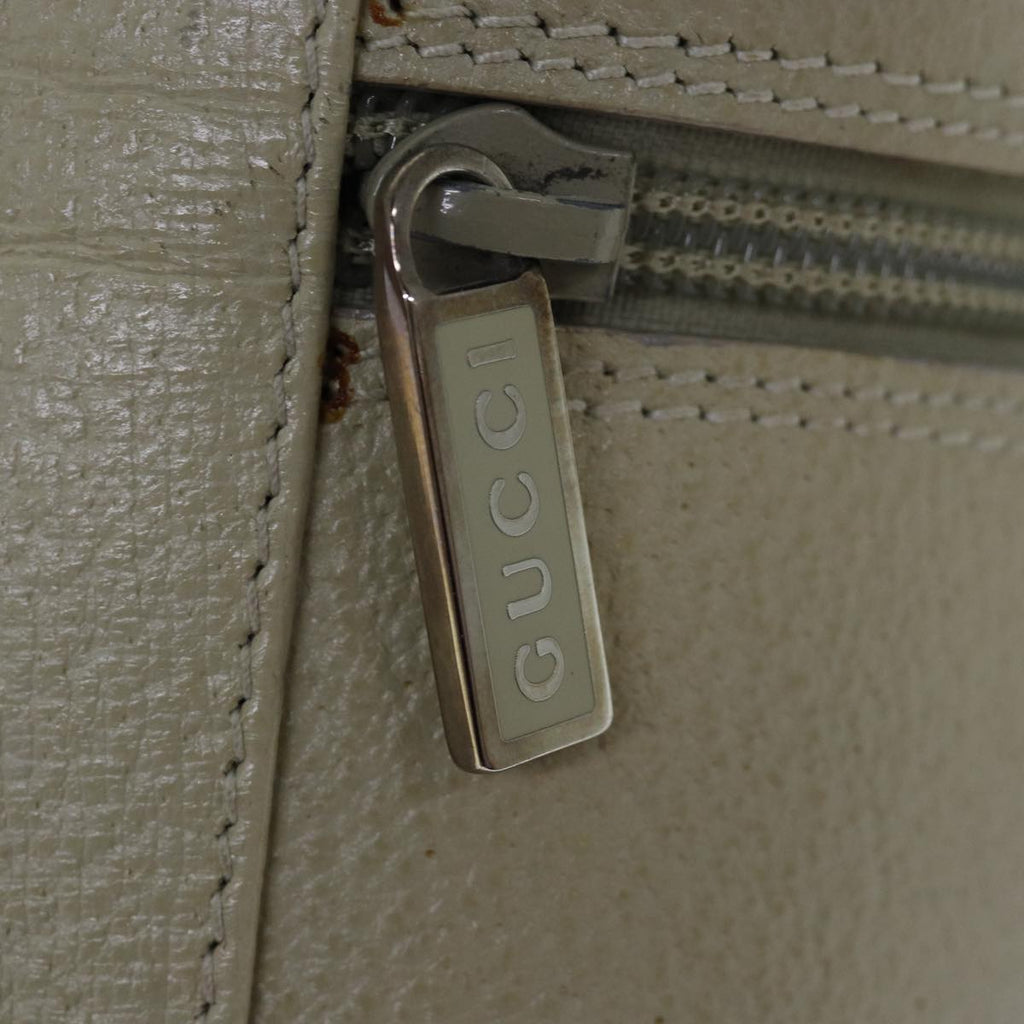 GUCCI Vanity Cosmetic Pouch Leather Cream 039 2020 0710 77674