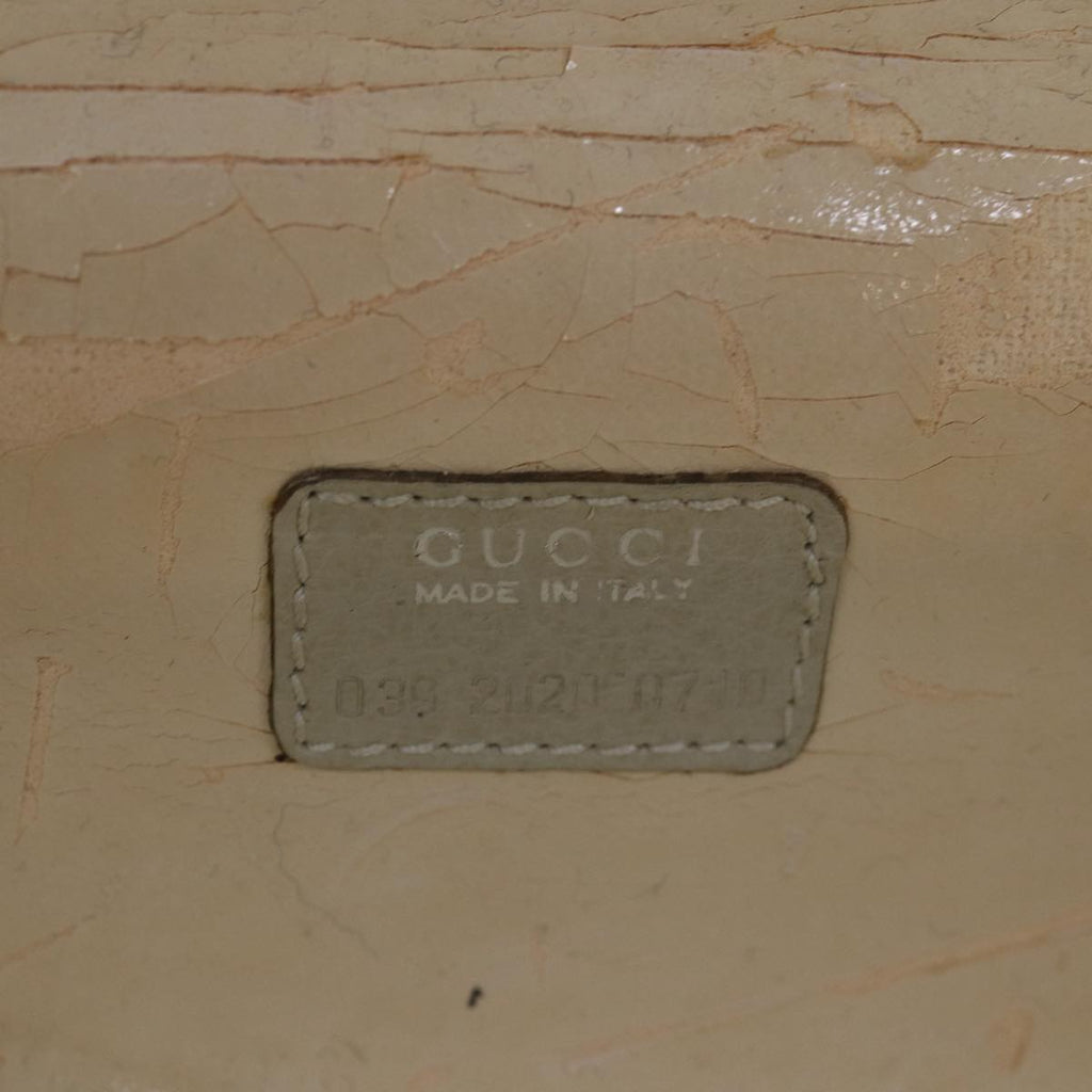 GUCCI Vanity Cosmetic Pouch Leather Cream 039 2020 0710 77674