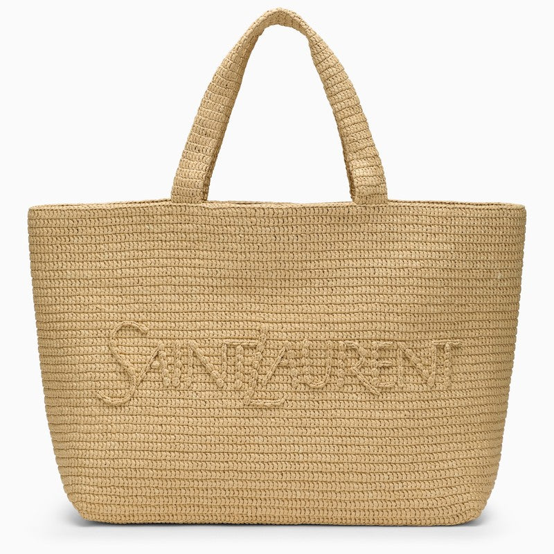 Saint Laurent Raffia Tote Bag With Logo Women