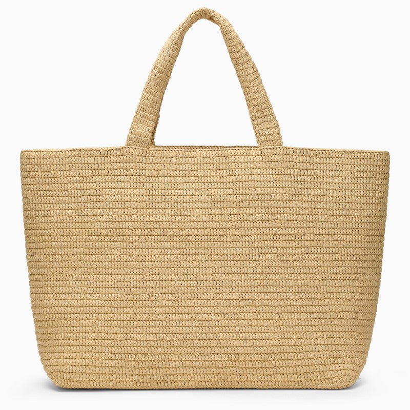 Saint Laurent Raffia Tote Bag With Logo Women