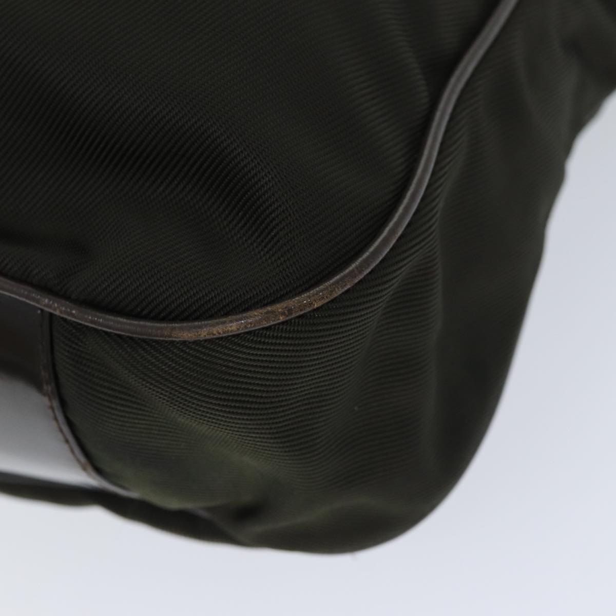 GUCCI Bamboo Shoulder Bag Nylon 2way Khaki 001 2404 1577 77677