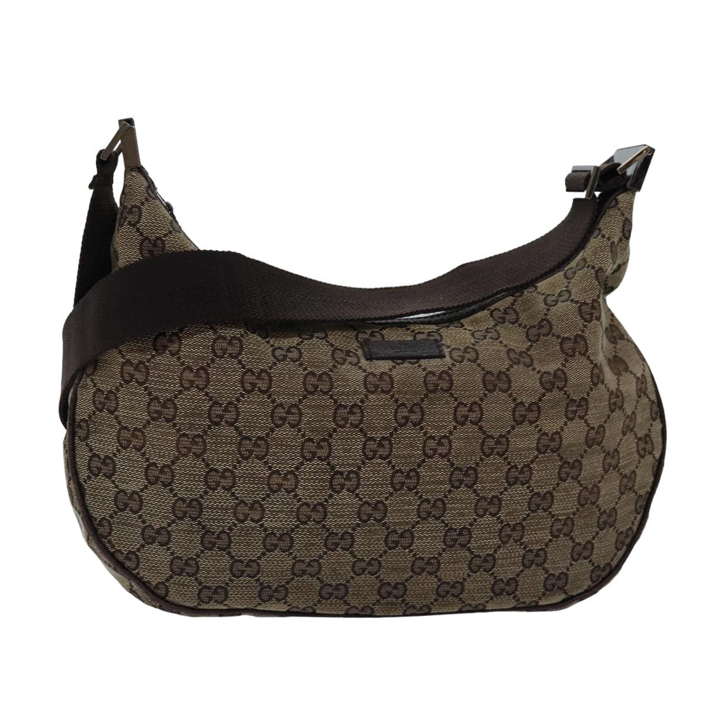 GUCCI GG Canvas Shoulder Bag Beige 122790 77680