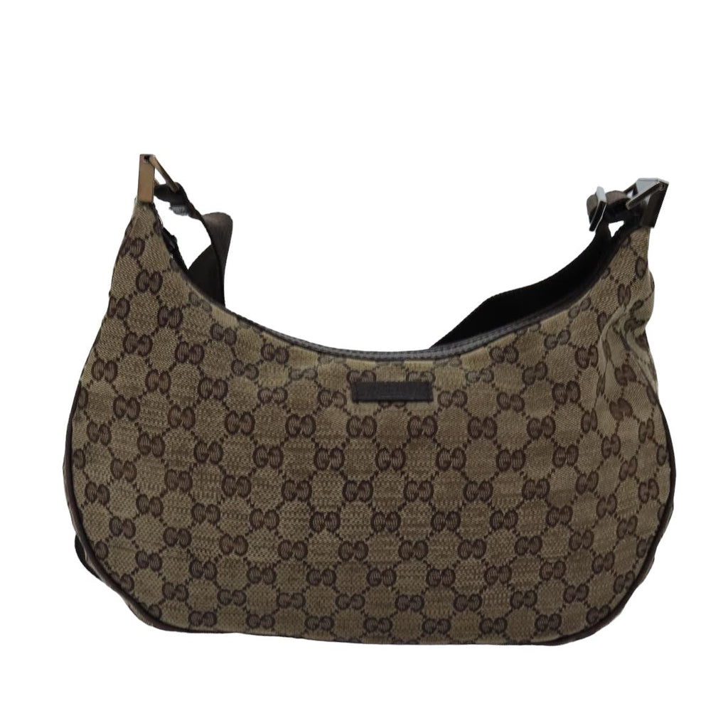 GUCCI GG Canvas Shoulder Bag Beige 122790 77680