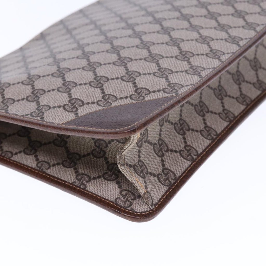 GUCCI GG Supreme Clutch Bag PVC Beige 40 01 029 77682