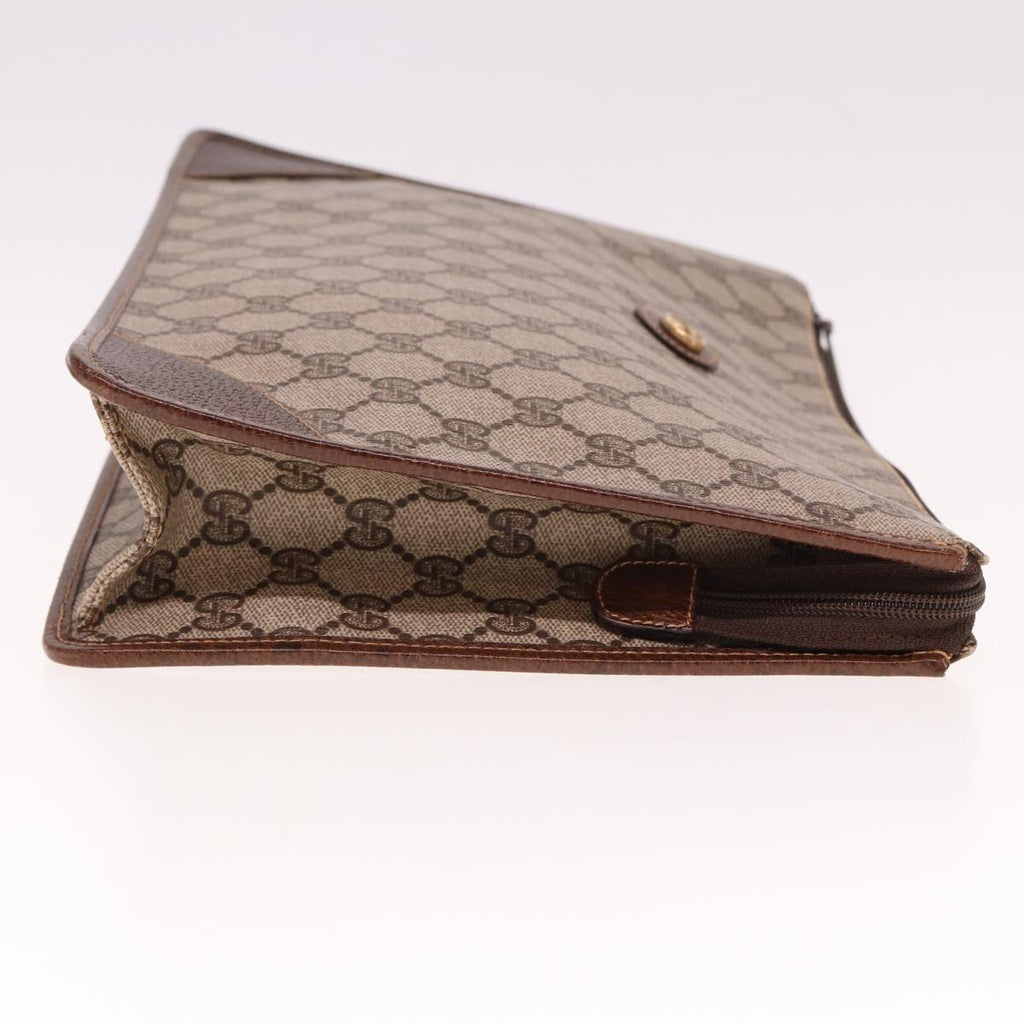 GUCCI GG Supreme Clutch Bag PVC Beige 40 01 029 77682