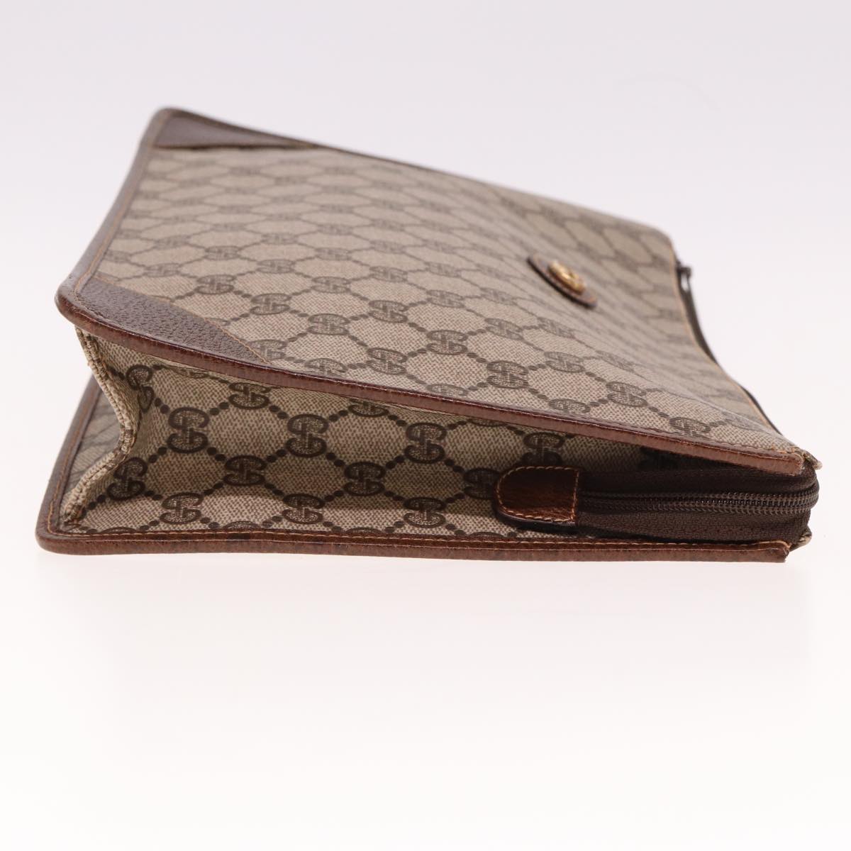 GUCCI GG Supreme Clutch Bag PVC Beige 40 01 029 77682