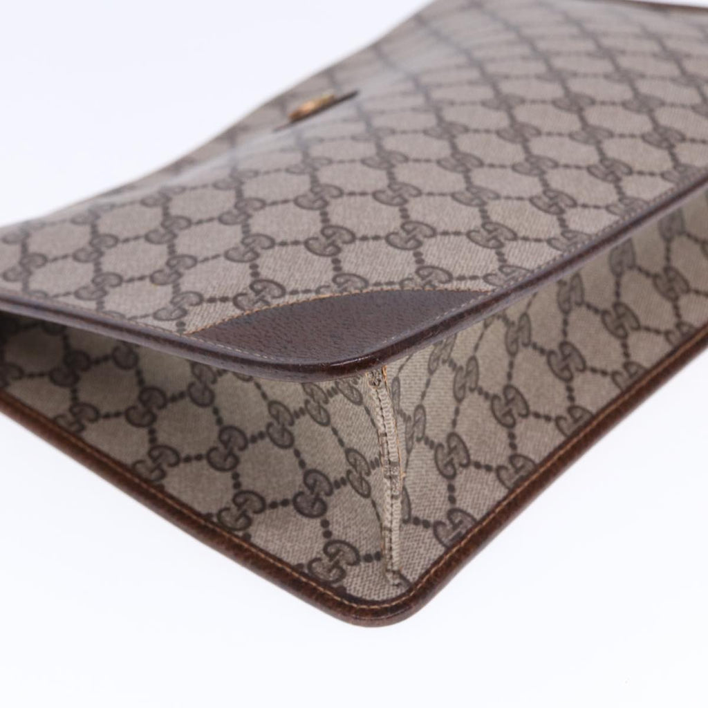 GUCCI GG Supreme Clutch Bag PVC Beige 40 01 029 77682