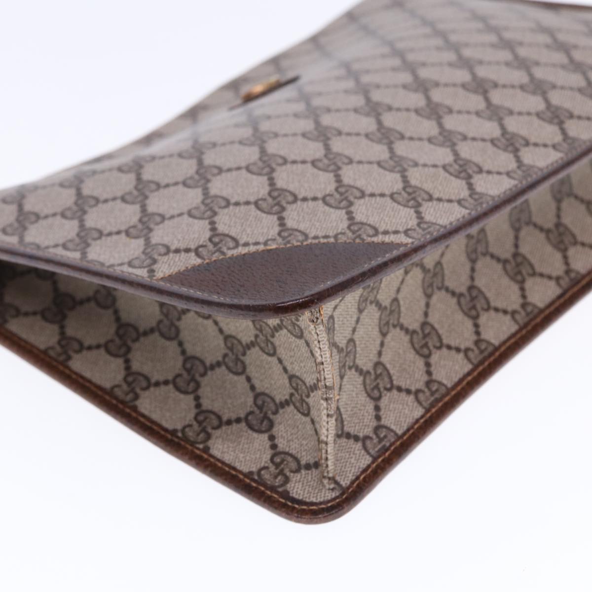 GUCCI GG Supreme Clutch Bag PVC Beige 40 01 029 77682