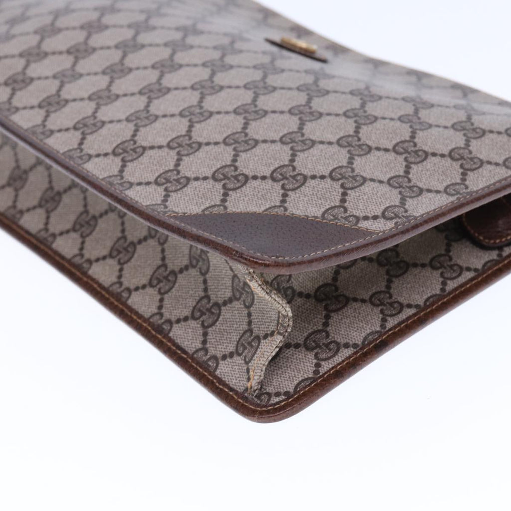 GUCCI GG Supreme Clutch Bag PVC Beige 40 01 029 77682